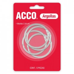 Argollas Metálicas Acco 1" Bl/5