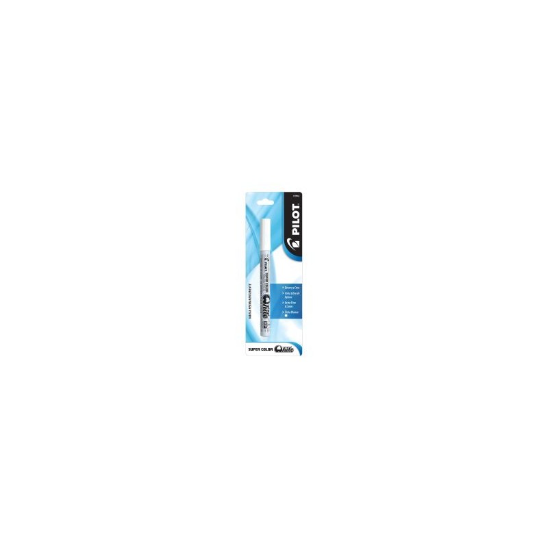Marcador Permanente Pilot Super Color White Bl/1 Blanco, Punto Ultra Fino