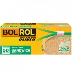 Bolsa Sandwich Chica Bol-Rol Slider C/50 17 X 15 Cm 7502211161356
