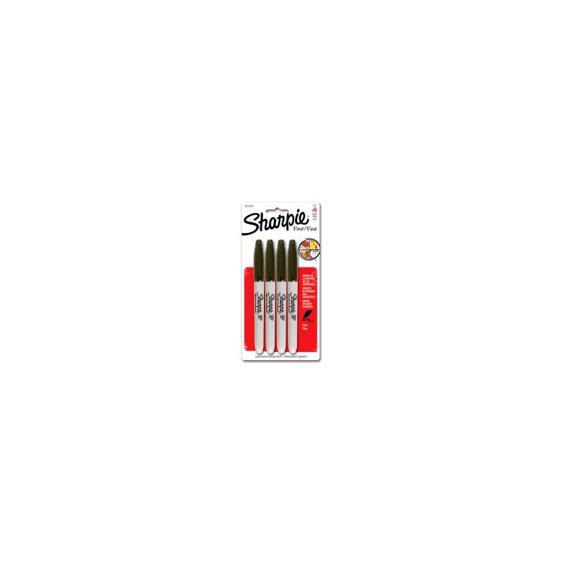 Marcador Permanente Sharpie Bl/4 Negro, Punto Fino