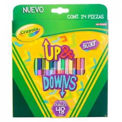Lápices de Colores Crayola Up&Down Redondos C/24x48