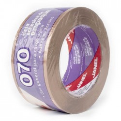 Cinta Adhesiva Empaque Canela Janel 070, 48 mm x 150 m. Rollo, Adhesivo Acrílico