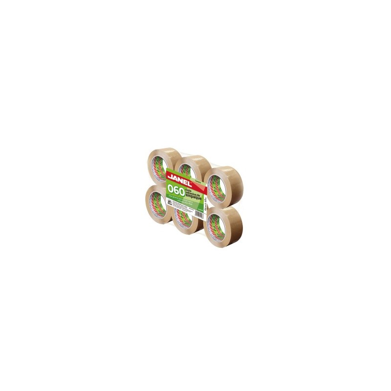 Cinta Adhesiva Empaque Canela Janel 060, 44 mm x 40 m. C/6