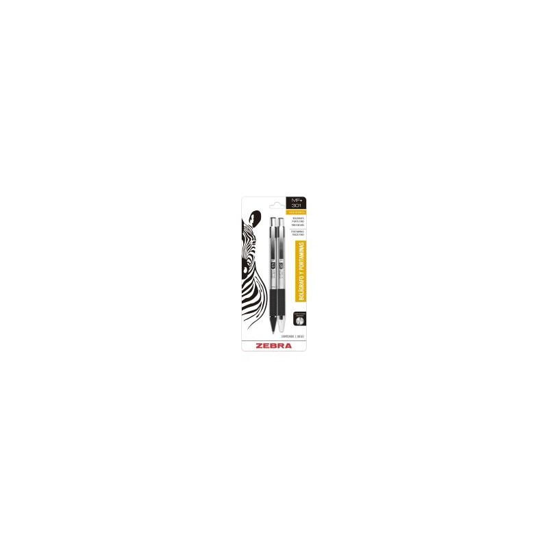 Juego Bolígrafo y Lapicero MF-301 Zebra Negro Bl/1