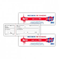 Block Recibo De Dinero Organiformas Dc-100 C/Talon 100 H.