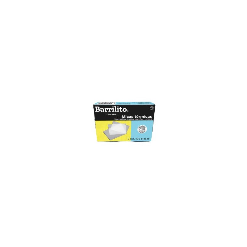 Mica Térmica 8 mil. Barrilito MT203 Credencial 8 x 11.5 cm con 100 piezas