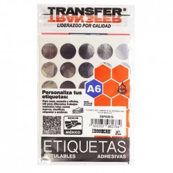 Etiqueta Sello 19 Mm. Transfer E6P00019 Plata C/90