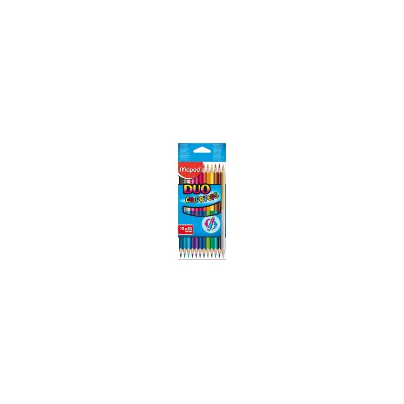 Lápices de Colores Maped Color Peps Triangulares Doble Punta C/12x24