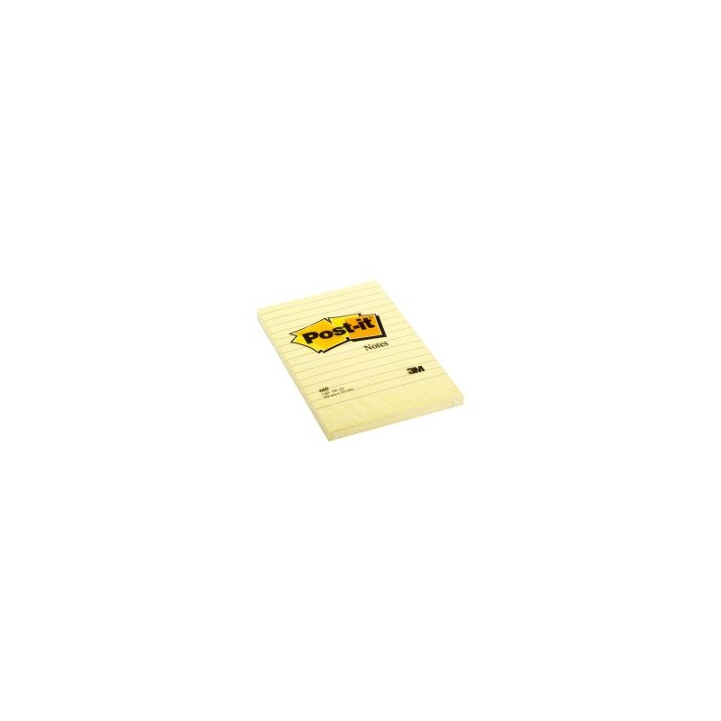 Block Post-it Amarillo Rayado 10.1 x 15.2 cm 100 h.