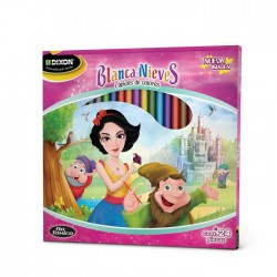 Lápices de Colores Blanca Nieves Largos Redondos C/24