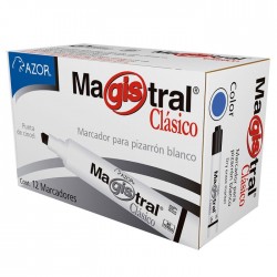 Marcador para Pintarrón Magistral Clásico Azul, Punta Cincel