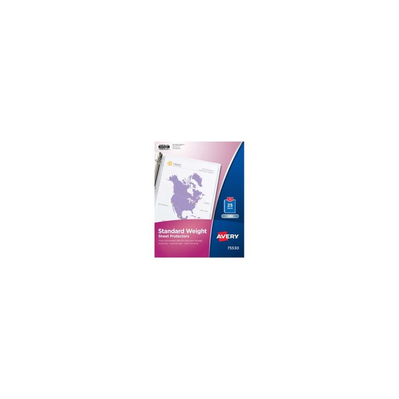 Protector de Hojas Avery PV25P Carta C/25