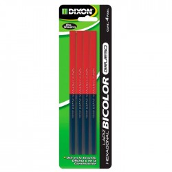 Lápiz Bicolor Grueso Dixon Bl/4