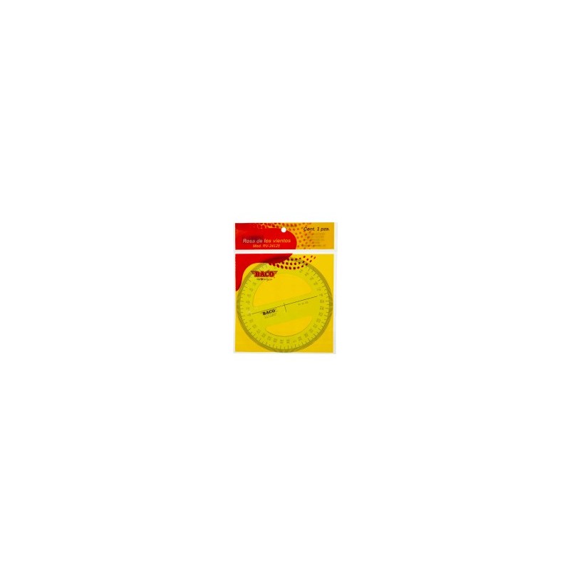 Rosa de los Vientos Plástico Baco RV-24125 12.5 cm, 360 Grados