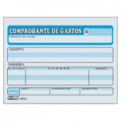 Comprobante De Gastos Printaform 2053 1/4 Carta 50 H. Azul