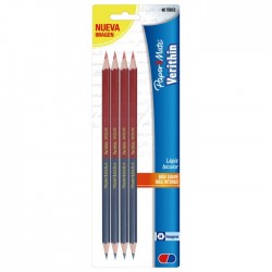Lápiz Bicolor Delgado Paper Mate Verithin Hexagonal Bl/4
