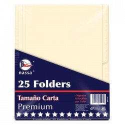 Folder Crema Nassa C/25 Carta