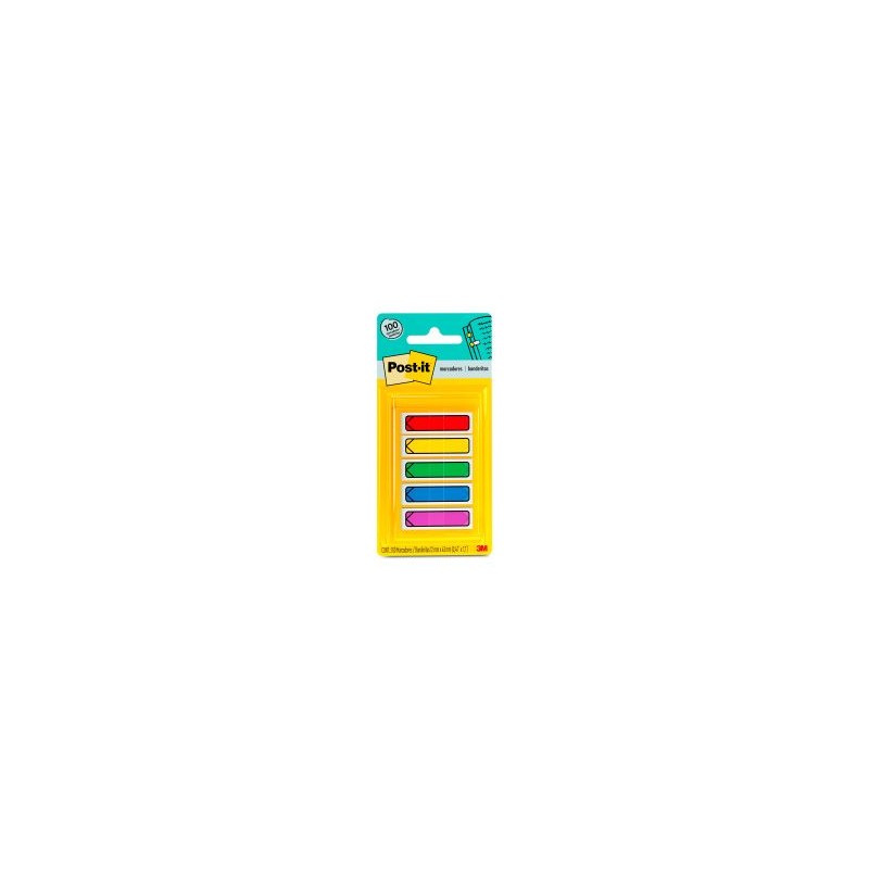 Banderitas Post-it Mini Flecha 1.2 x 4.3 cm C/100 Colores Básicos