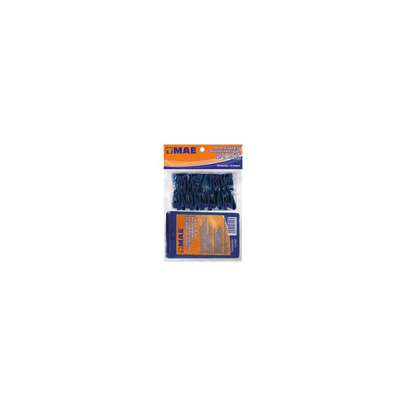 Porta Gafete Plastico Mae Gfs-10Vb Solido Vert. 5.5 X 9 Cm C/10 Jgos