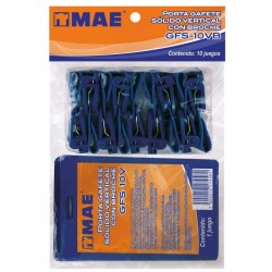 Porta Gafete Plastico Mae Gfs-10Vb Solido Vert. 5.5 X 9 Cm C/10 Jgos