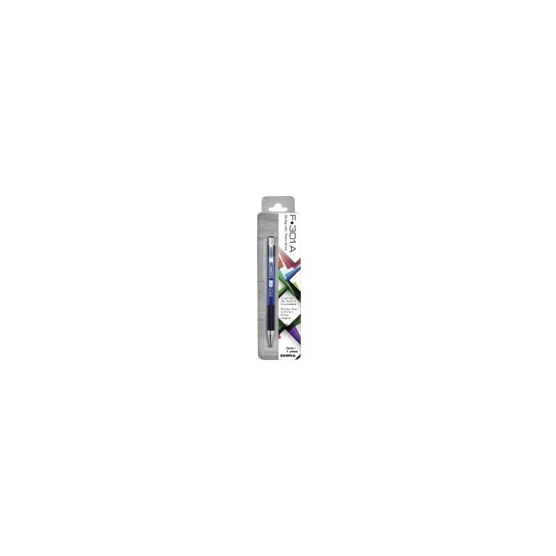 Bolígrafo Retráctil Metálico Punto Fino 0.7 mm Zebra F-301 Bl/1 Azul