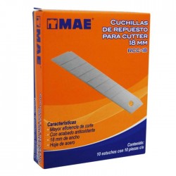 Repuesto P/Cuchilla Mae Rcc-18 18 Mm. Grande C/10 Navajas