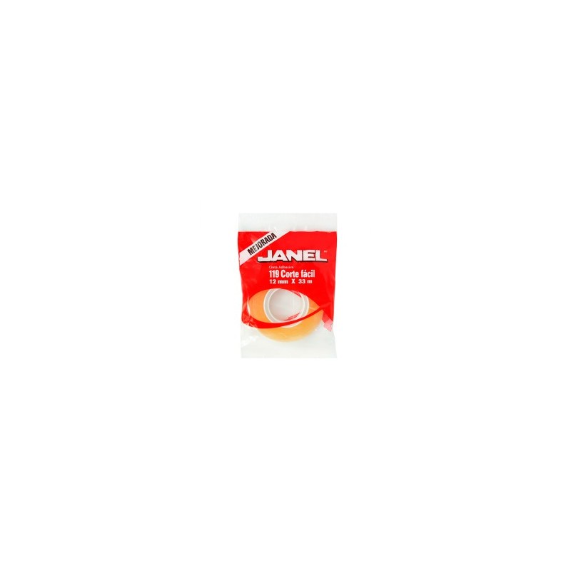 Cinta Adhesiva Janel 119 12 mm x 33 m. Corte Fácil