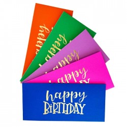 Sobre Cart. Rouge Happy Birthday P/Billete C/25
