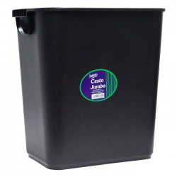 Cesto Para Basura Sablon 8025Ne Rectangular Jumbo Negro