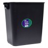 Cesto Para Basura Sablon 8025Ne Rectangular Jumbo Negro