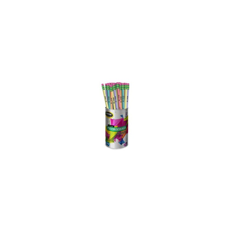 Lápiz de Grafito #2 Ticonderoga Hexagonal Pastel C/50