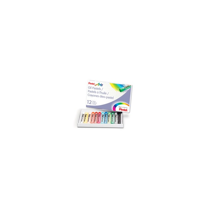 Gises Pastel Pentel PHN-12 para Acuarela con 12 piezas