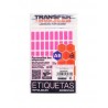 Etiqueta Flourec. Rosa Transfer E6F00820R 08 X 20 Mm. C/324