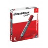 Marcador Permanente Sharpie Esterbrook C/6 Rojo, Punta Cincel