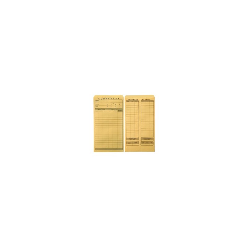 Sobre Cobranza Ante Fortec C/50 11.4 x 21.5 cm. 90 g.