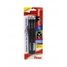 Bolígrafo Retráctil Punto Fino 0.7 mm Pentel Feel-It Bl/3 Negro