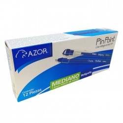 Bolígrafo Punto Mediano 1.0 mm Azor Pin Point Azul