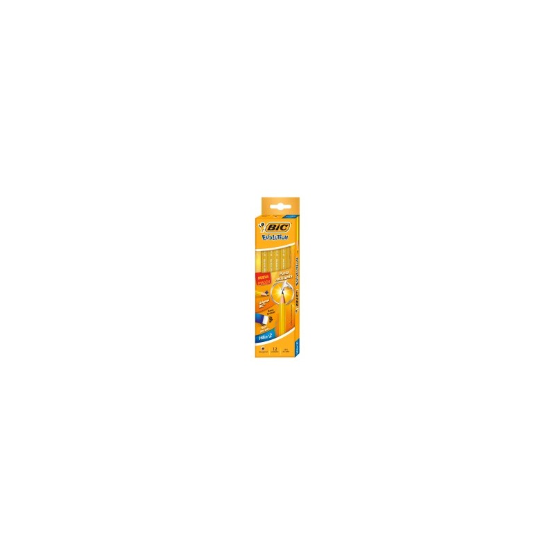 Lápiz de Grafito #2 Bic Evolution Amarillo Hexagonal