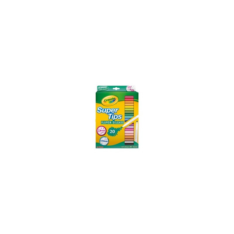 Plumones Crayola Super Tips C/20 Lavables