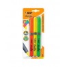Marcatextos Bic Marking Grip Bl/3 Surtidos, Punta Cincel