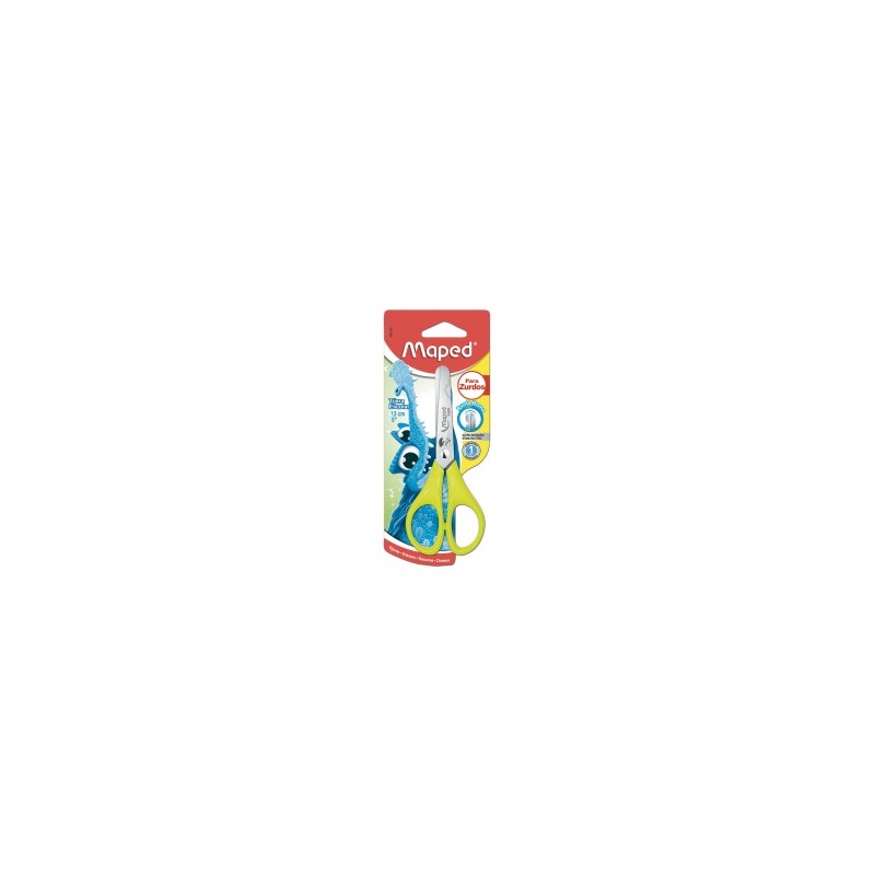 Tijera Escolar Zurda Maped 464355 Essentials 5\" (13 Cm) Mango Plastico"